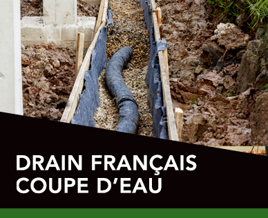 Drain français coupe d'eau